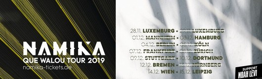 Namika • Que Walou Tour 2019 • Wien (A) am 14.12.2019 @ Arena Wien